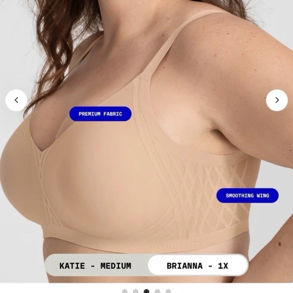 NWT Honeylove Beige Liftwear Silhouette Bra- 2X 42C/D - Picture 3 of 4